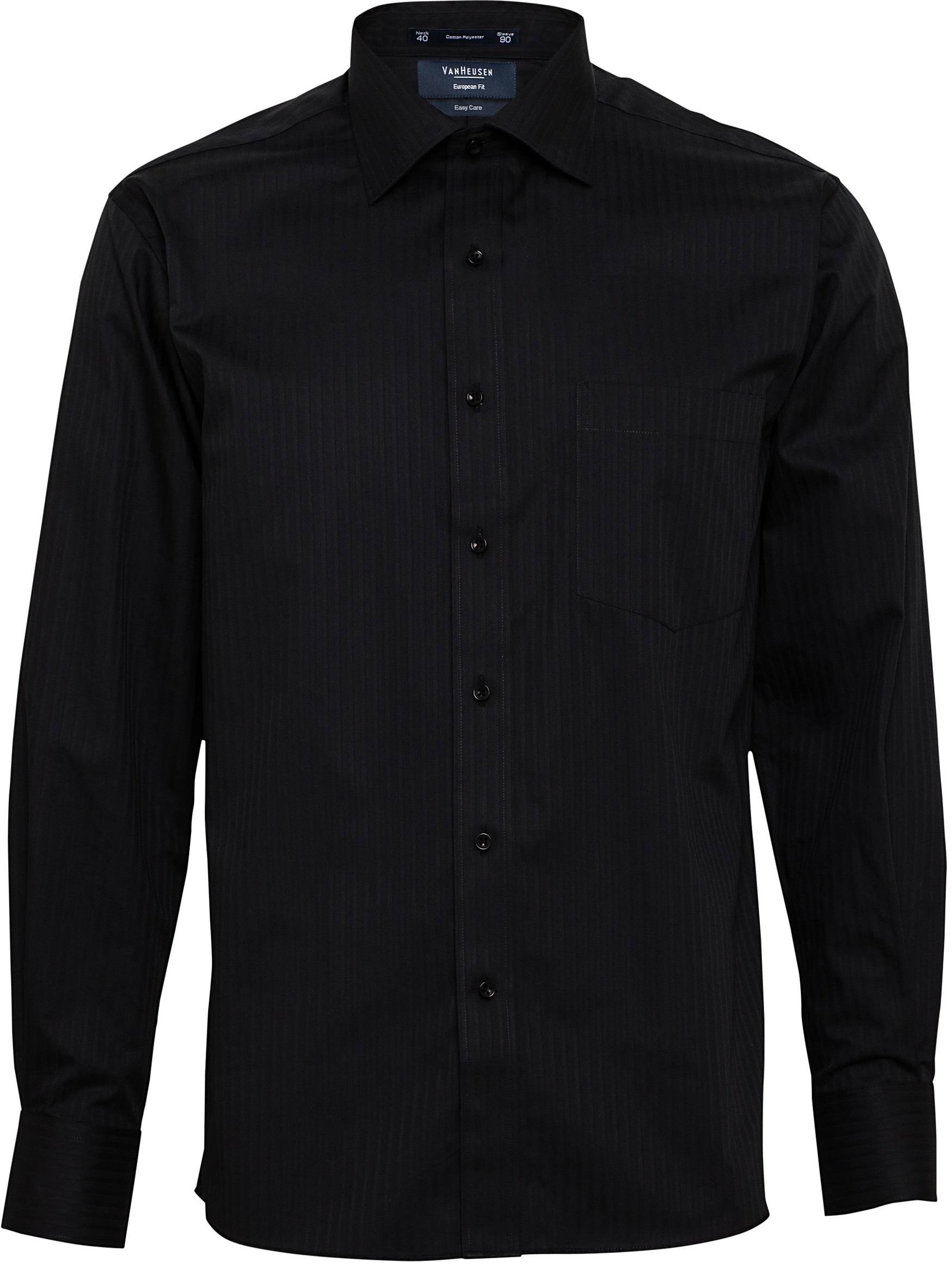 Plain Black Shirt | Van Heusen European Fit Save up to 25%