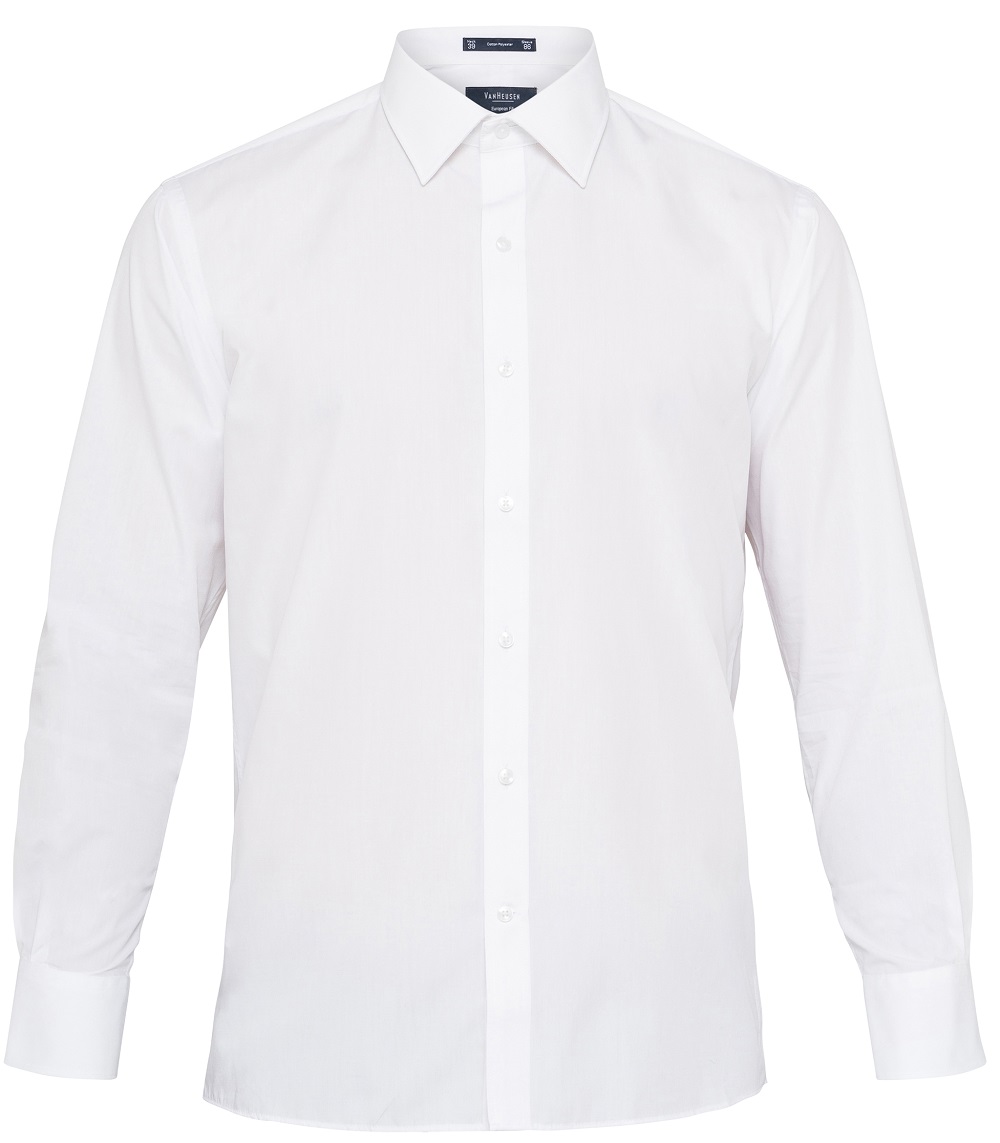 White Shirt European Fit Business Shirt Van Heusen Save up to 25%