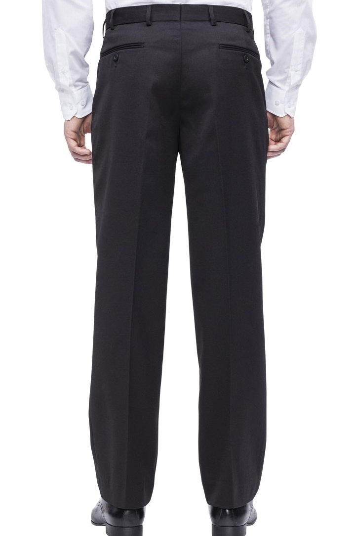 Bracks Slacks Black Pant in Flat Front ideal Business Trouser