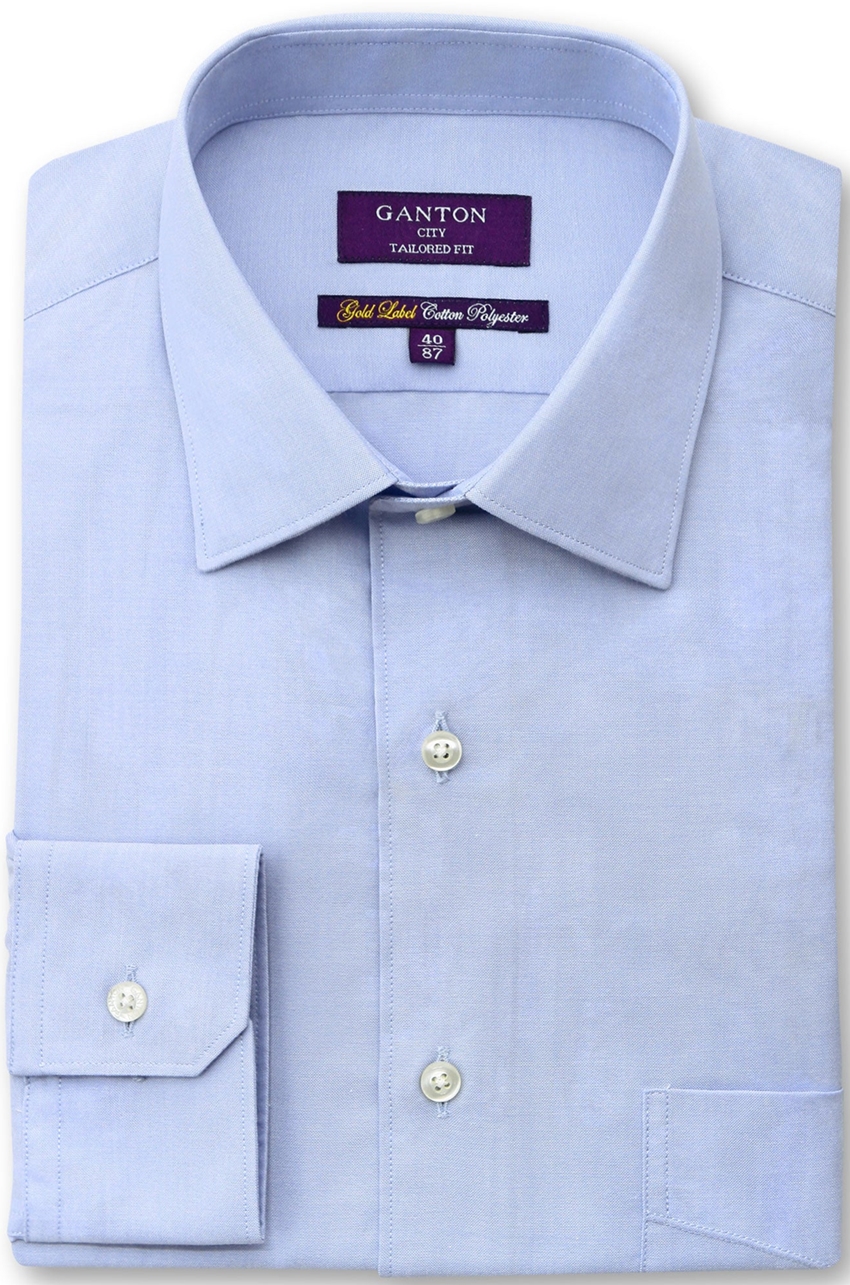 Tailored Fit Ganton Gold Label Cotton Rich Shirt Sleeve Length Choice 