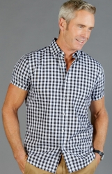 Gloweave Gloweave Short Sleeve Gingham Shirt in Slim Fit