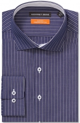 Geoffrey Beene Premium Cotton Navy Shirt Contemporary Fit